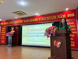 Trường Chính trị Tô Hiệu khai giảng Lớp Trung cấp lý luận chính trị hệ tập trung K26A 05 và hệ không tập trung K26 B03